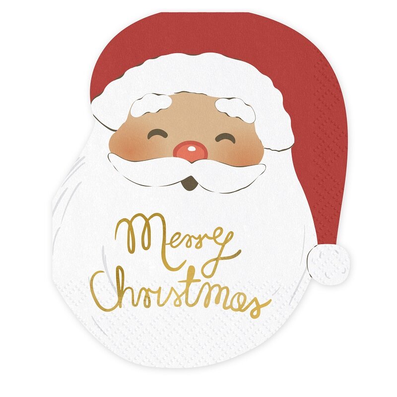 Weihnachtsservietten Weihnachtsmann 12er-Pack