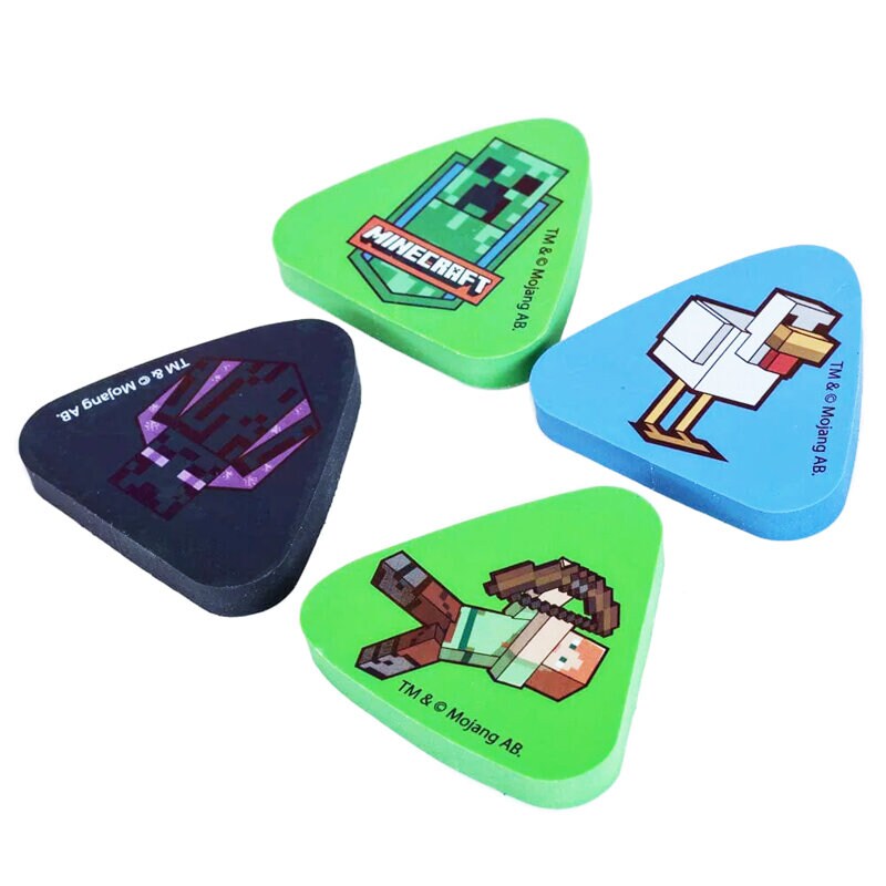 Minecraft Radiergummis 4er-Pack
