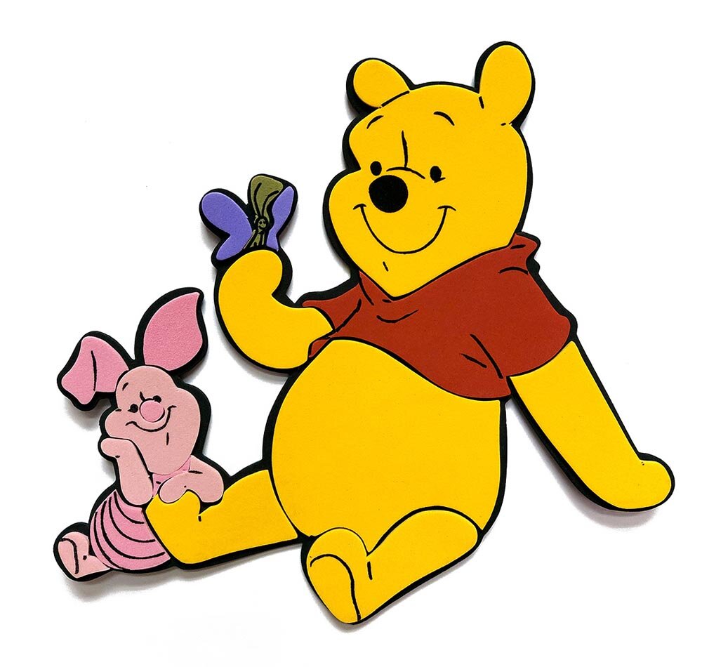 Winnie Puuh & Ferkel 3D-Wanddeko