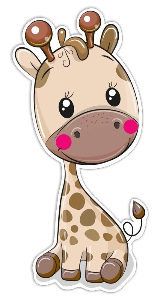 Giraffe Wanddeko fürs Kinderzimmer - 3D