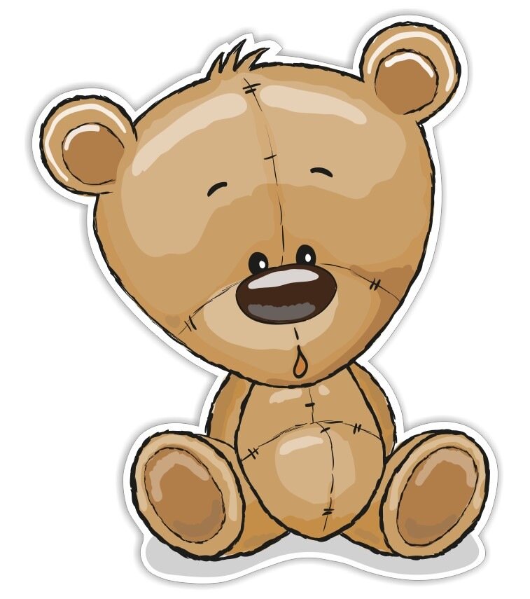 Teddybär Wanddeko fürs Kinderzimmer - 3D