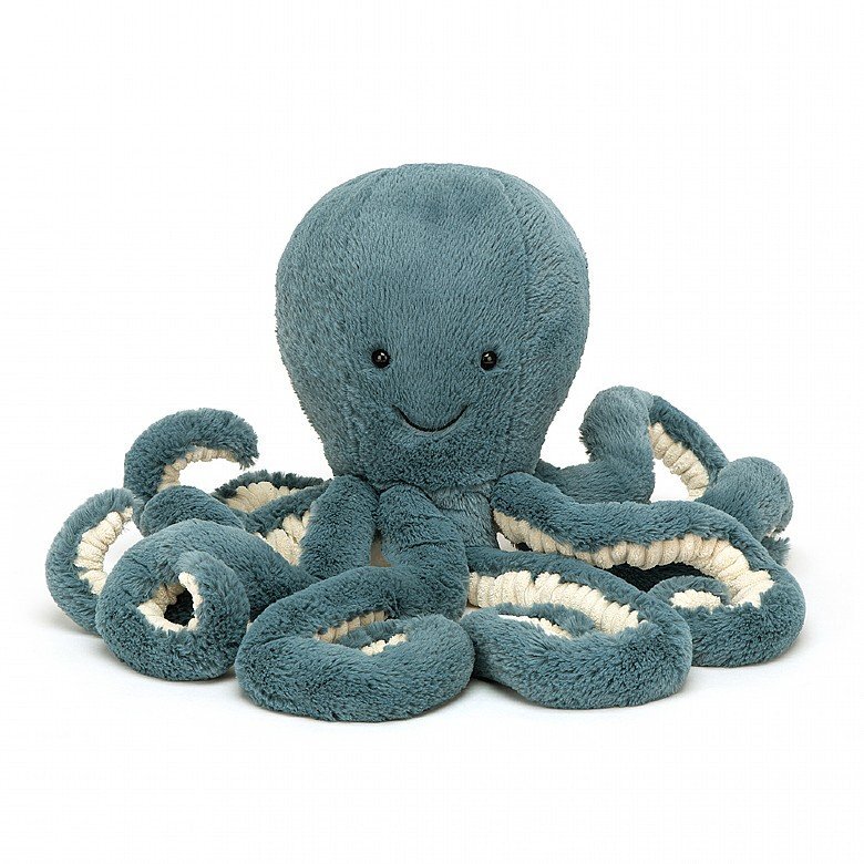 Jellycat - Tintenfisch Petrol/Creme 49 cm