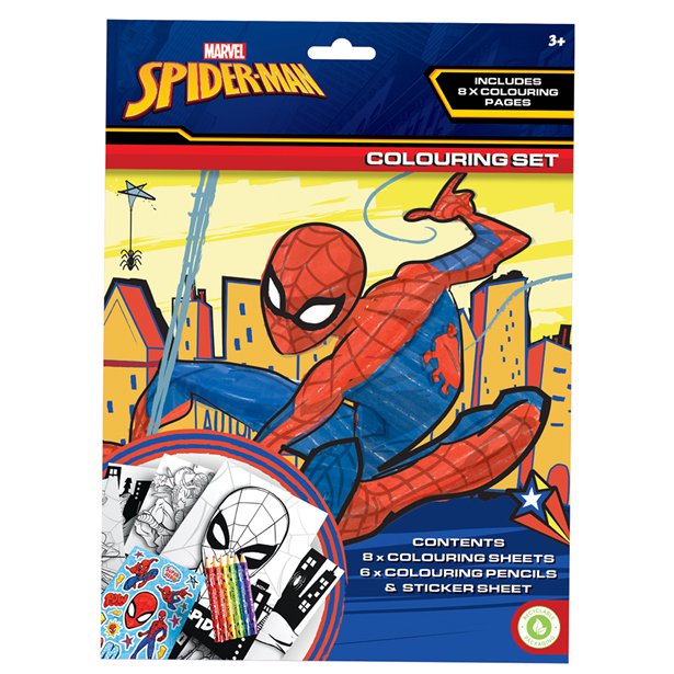 Spiderman - Malbuch mit Stiften und Stickern