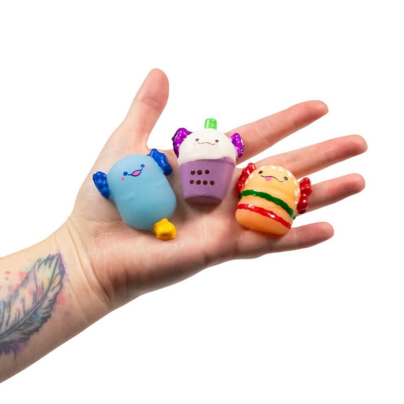 Mini Squishy Axolotl Mochi 12er-Pack