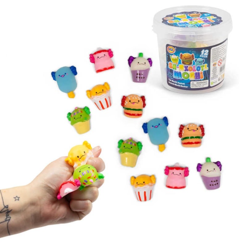 Mini Squishy Axolotl Mochi 12er-Pack