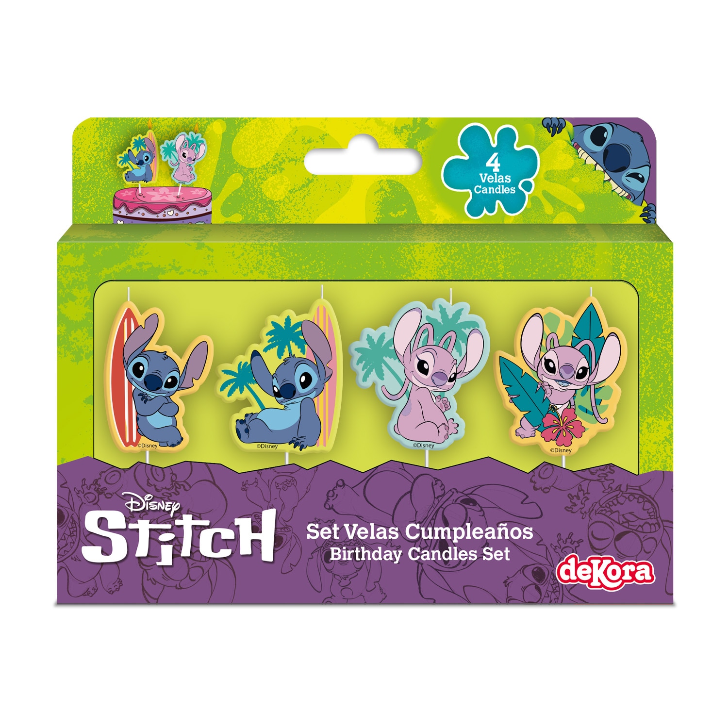 Lilo & Stitch - Tortenkerzen 4er-Pack