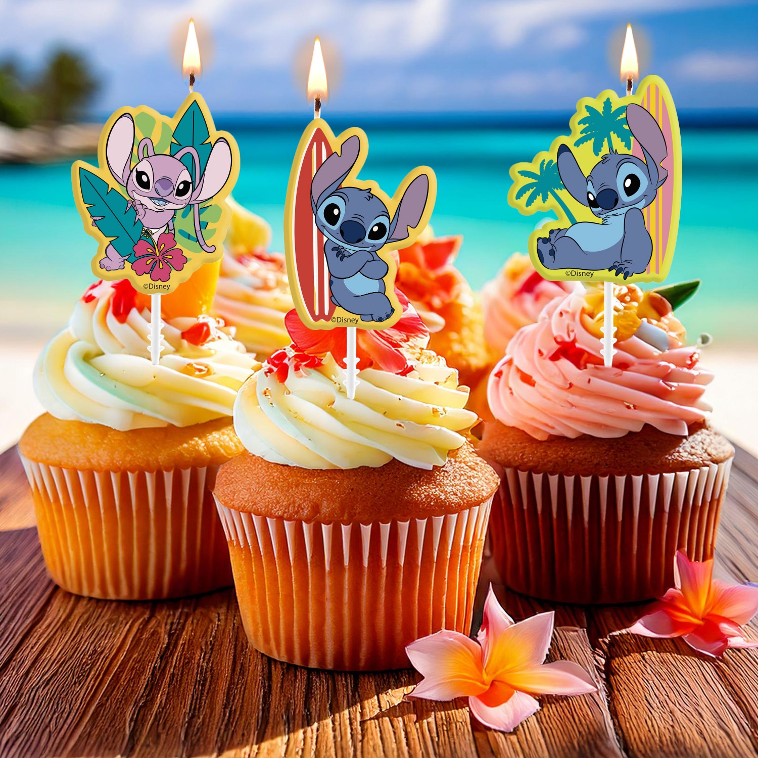 Lilo & Stitch - Tortenkerzen 4er-Pack