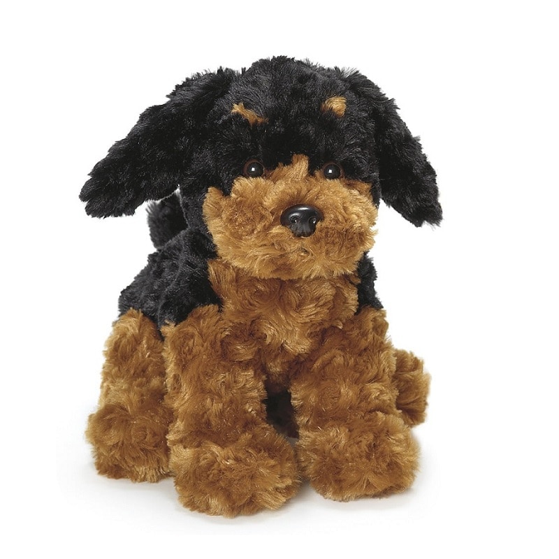 Kuscheltier - Schwarzer und brauner Hund
