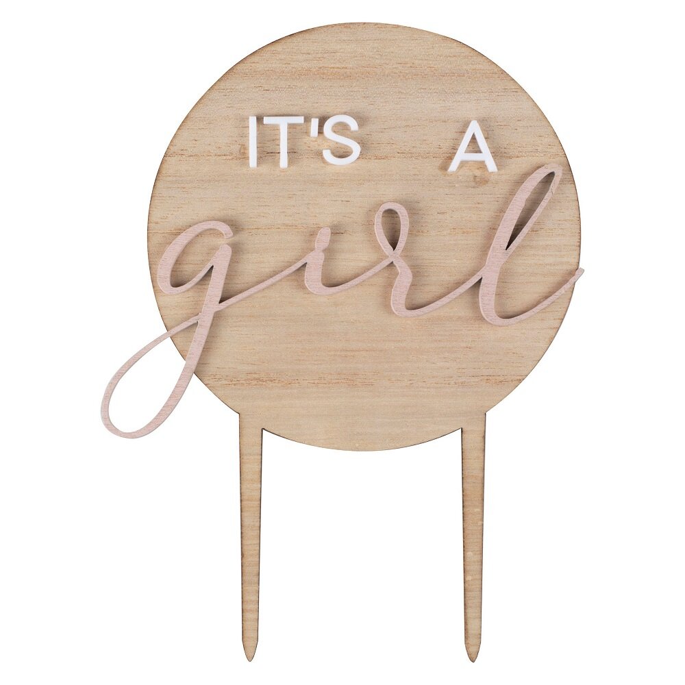 Cake Topper aus Holz - It's a Girl