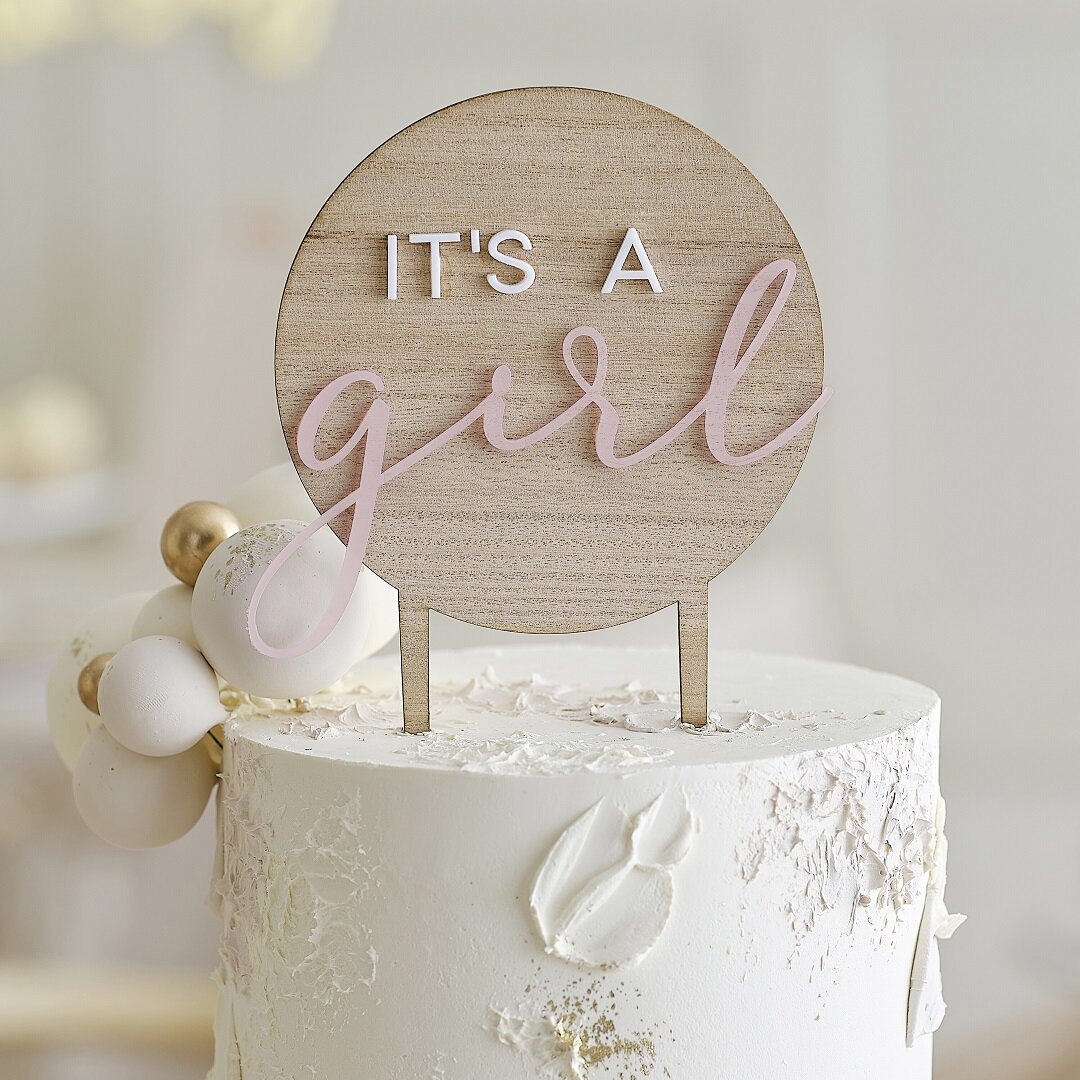 Cake Topper aus Holz - It's a Girl