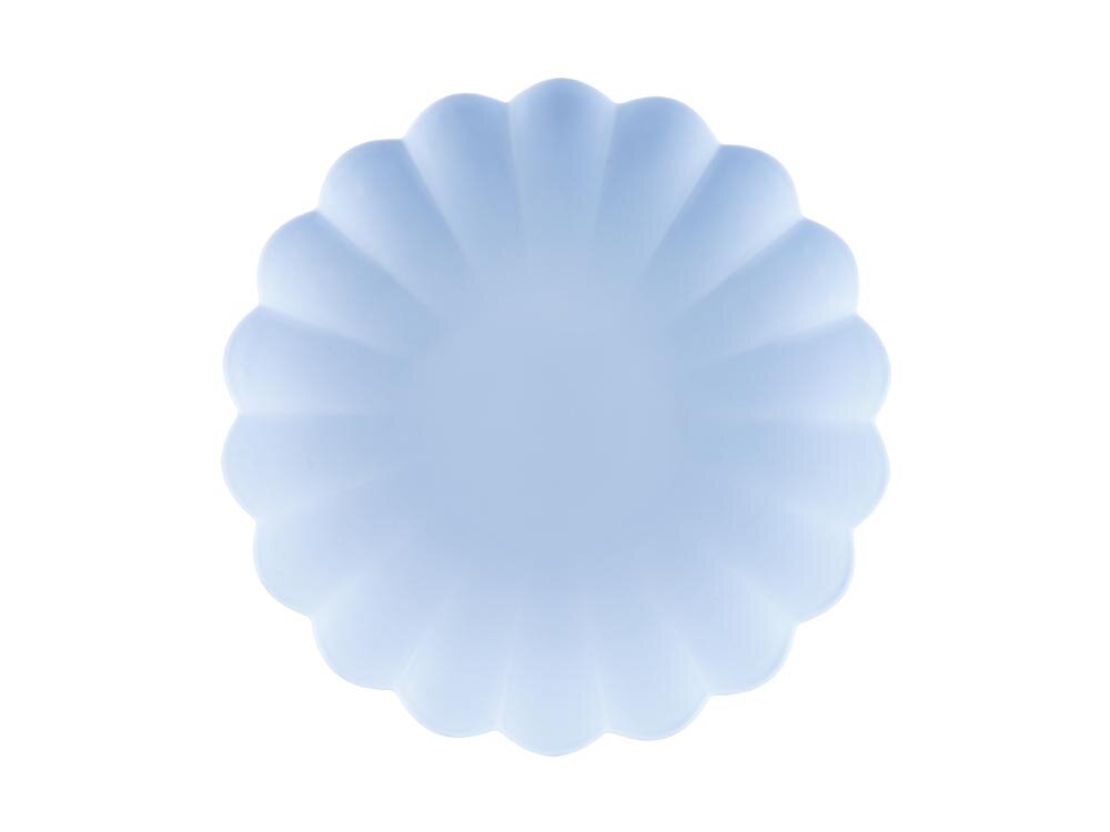 Kunststoffteller, pastellblau 22 cm 4er-Pack