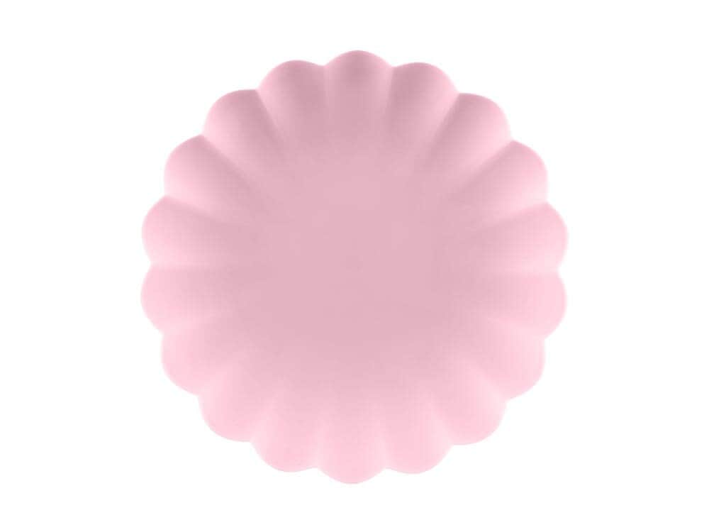 Kunststoffteller, pastellrosa 22 cm 4er-Set