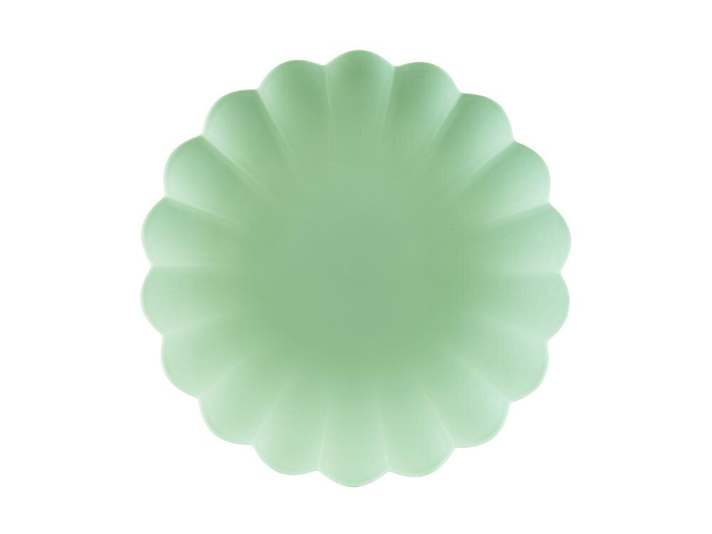 Kunststoffteller, pastellgrün 22 cm 4er-Pack
