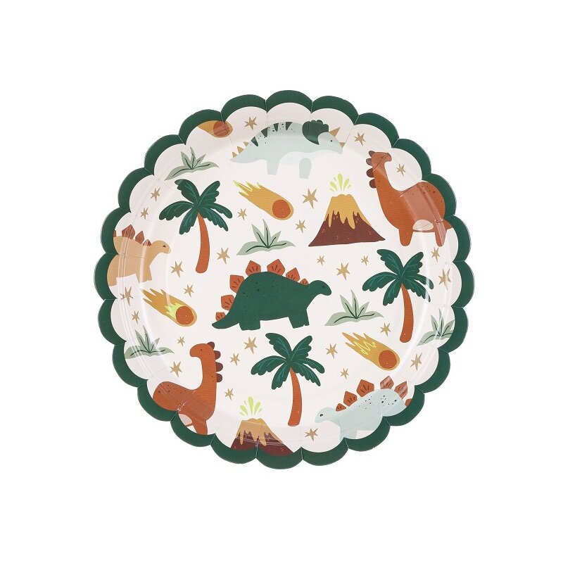 Dinosaurier - Kuchenteller 6er-Pack