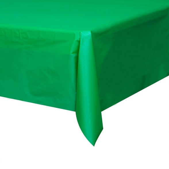 Tischdecke aus Kunststoff - Dunkelgrün 137x274 cm