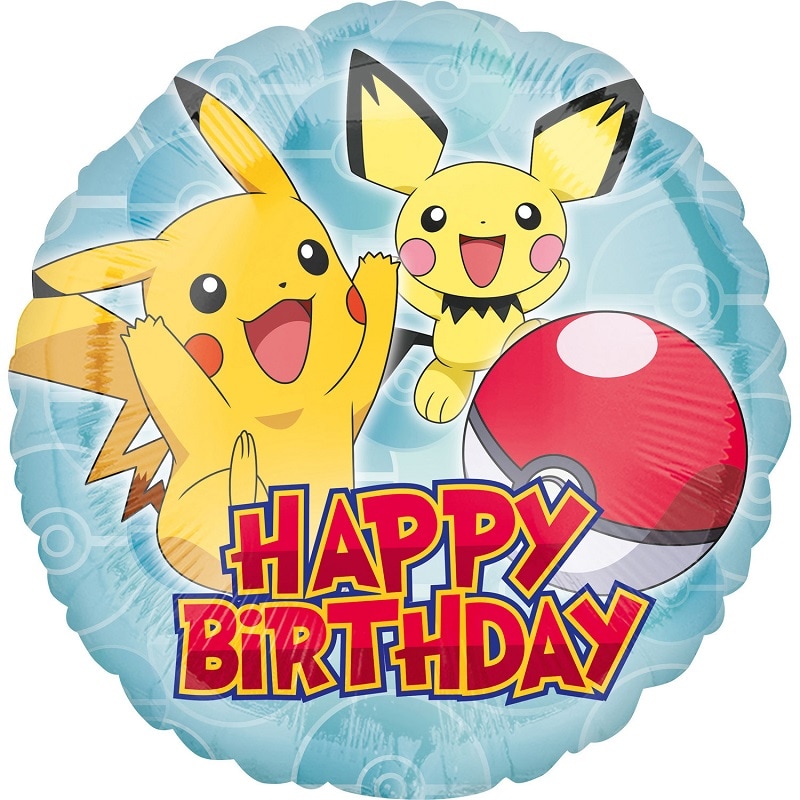 Pokémon - Folienballon Happy Birthday 43 cm
