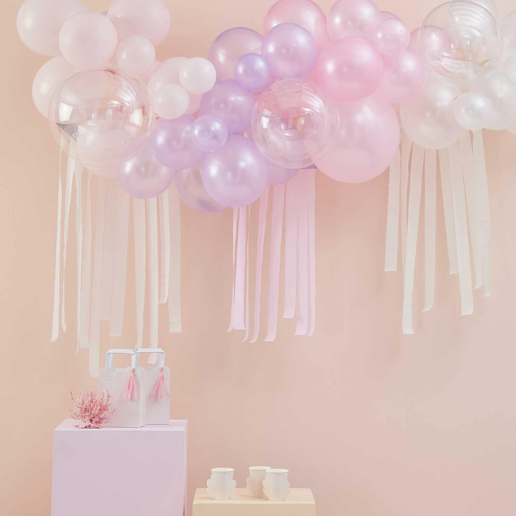 DIY Ballongirlande - Pastell, Perlmutt und Elfenbein