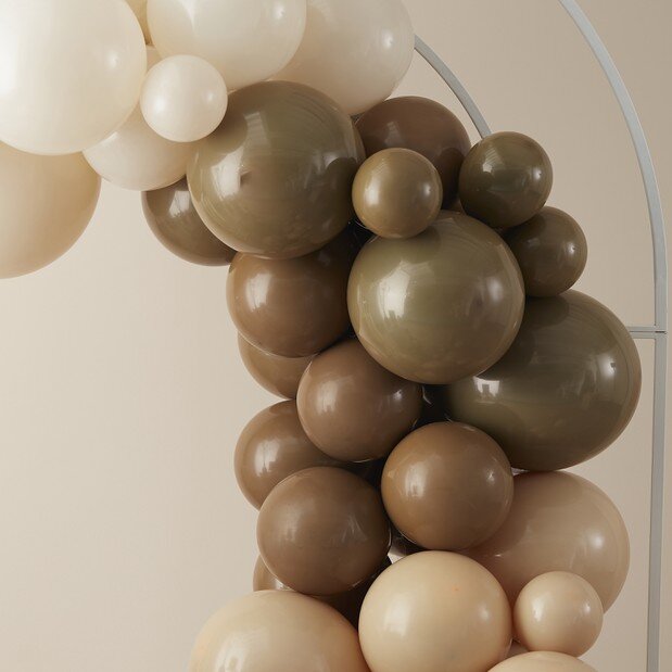 DIY Ballongirlande - Braun/Neutral