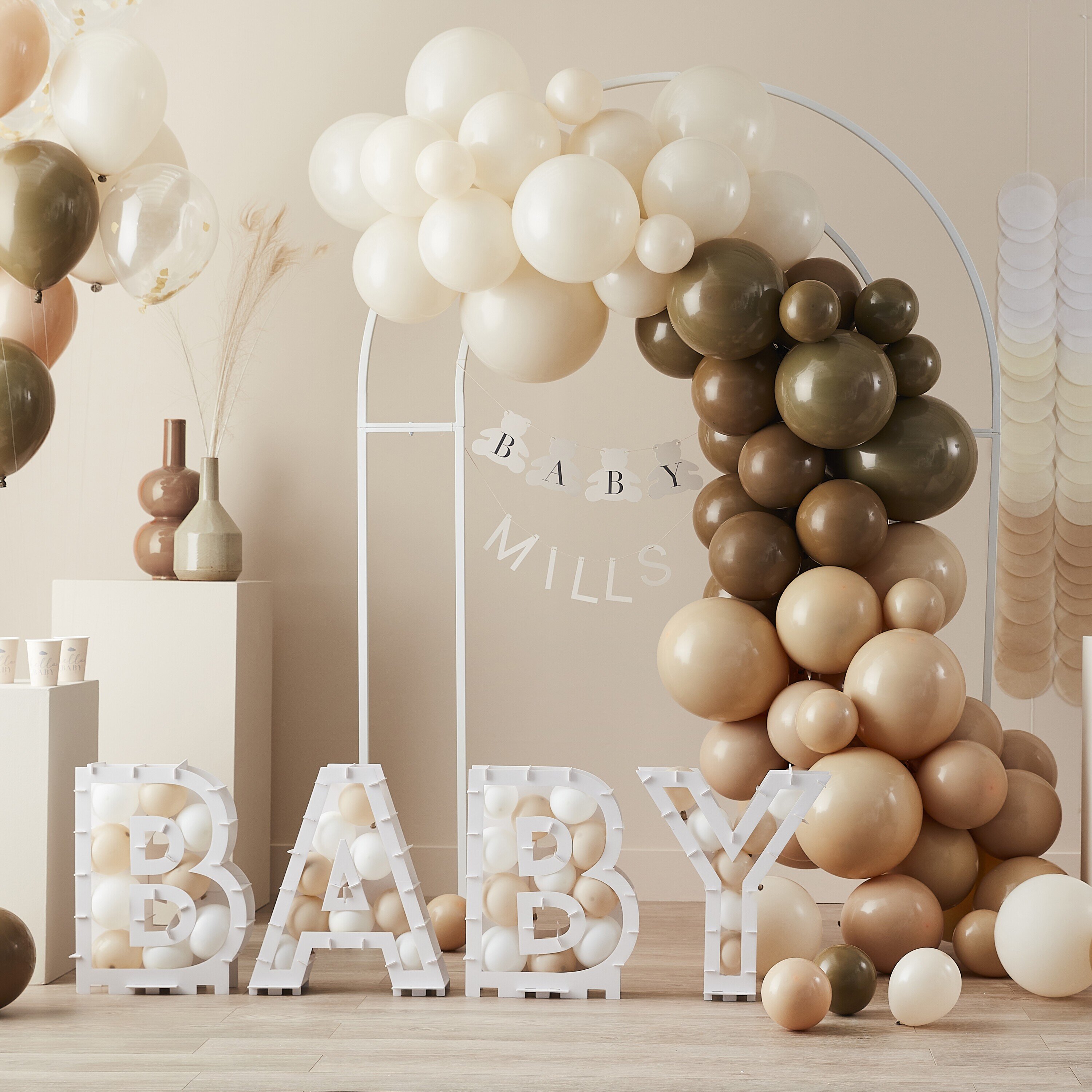 DIY Ballongirlande - Braun/Neutral