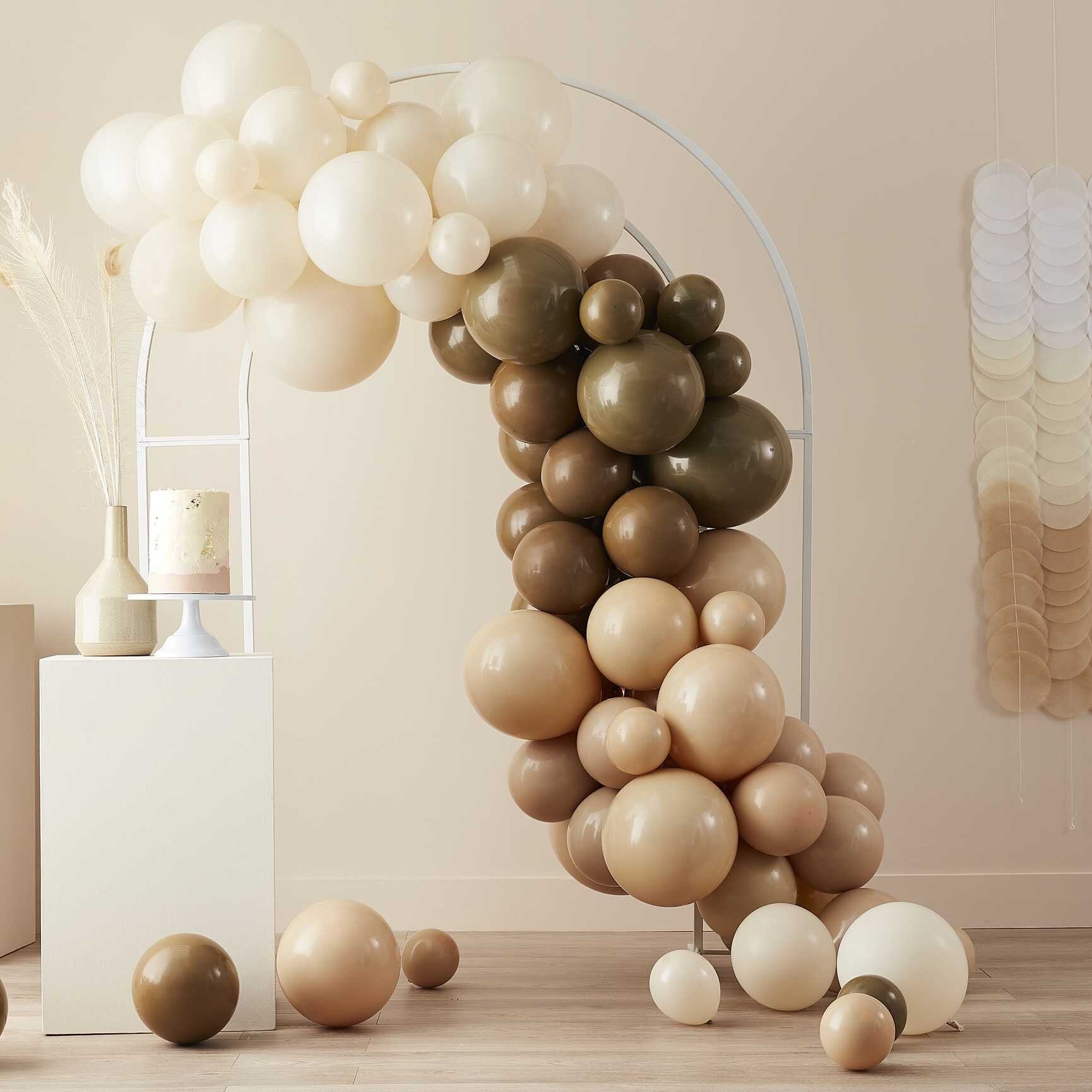 DIY Ballongirlande - Braun/Neutral