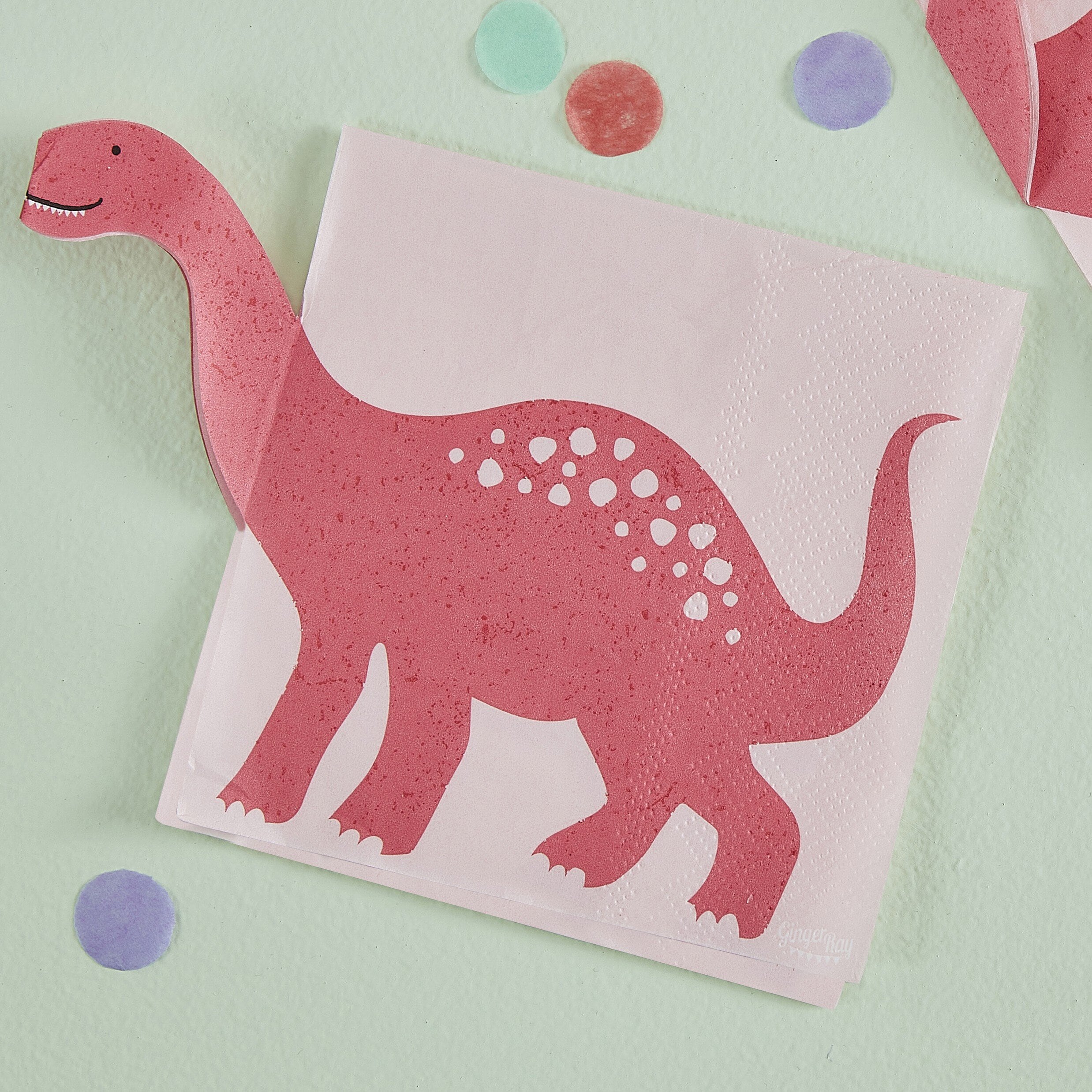 Dinosaur Roar Pink - Servietten 16er Pack