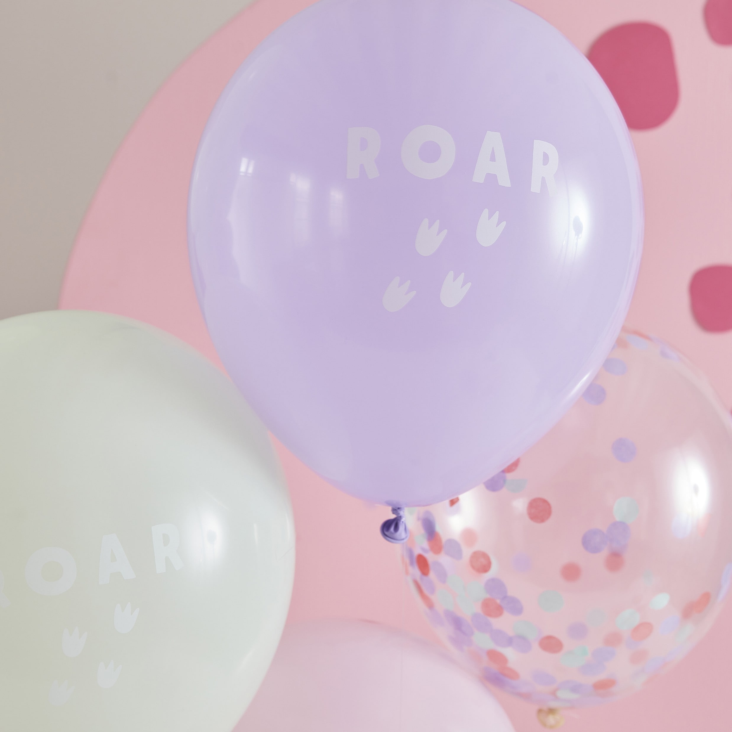 Dinosaur Roar Pink - Luftballons im 5er Pack