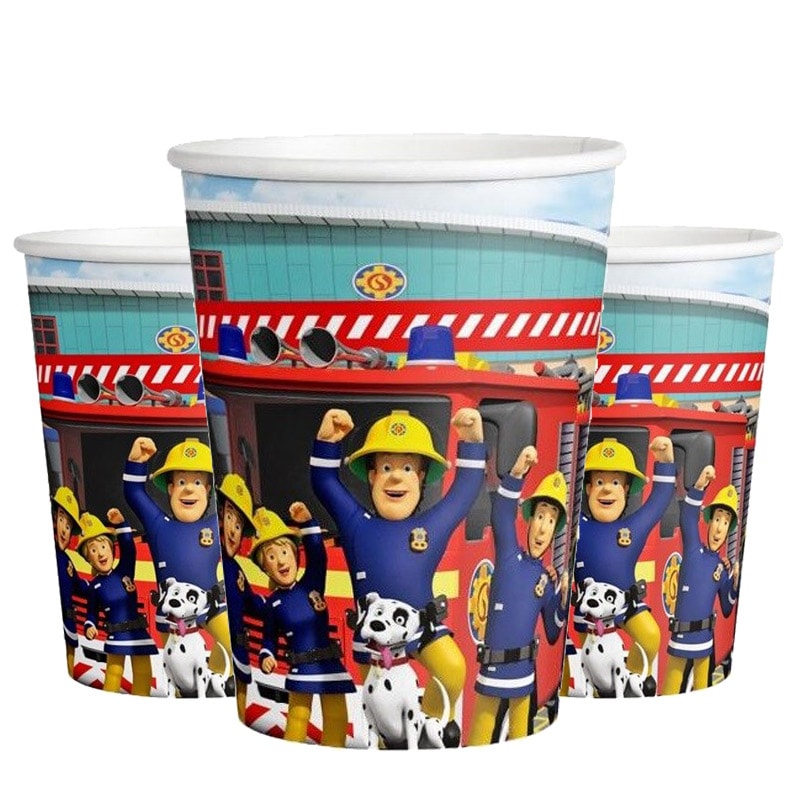 Feuerwehrmann Sam - Pappbecher 8er-Pack