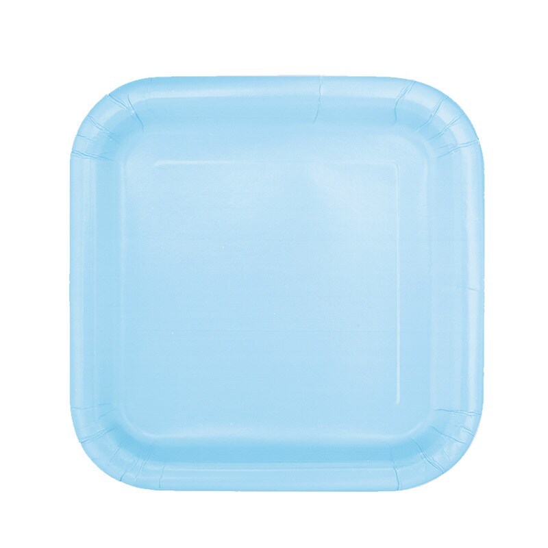 Kuchenteller Quadratisch 17 cm Hellblau 16er-Pack