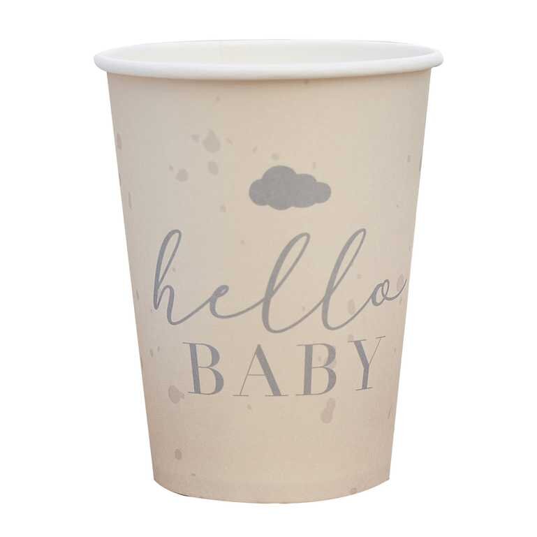 Hello Baby - Pappbecher 8er-Pack