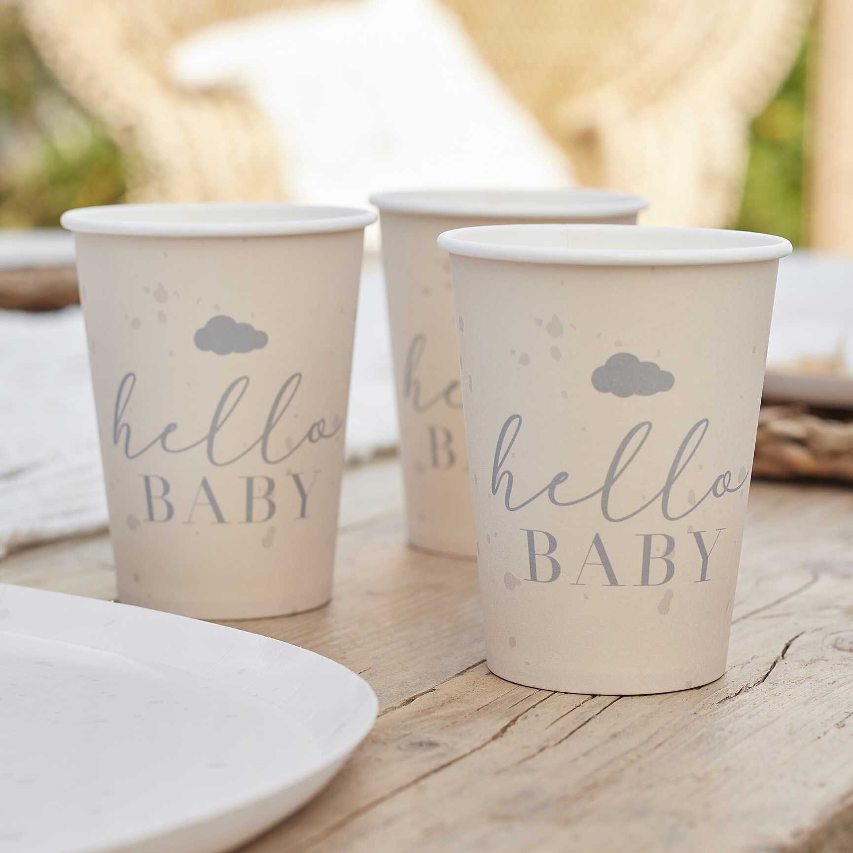 Hello Baby - Pappbecher 8er-Pack