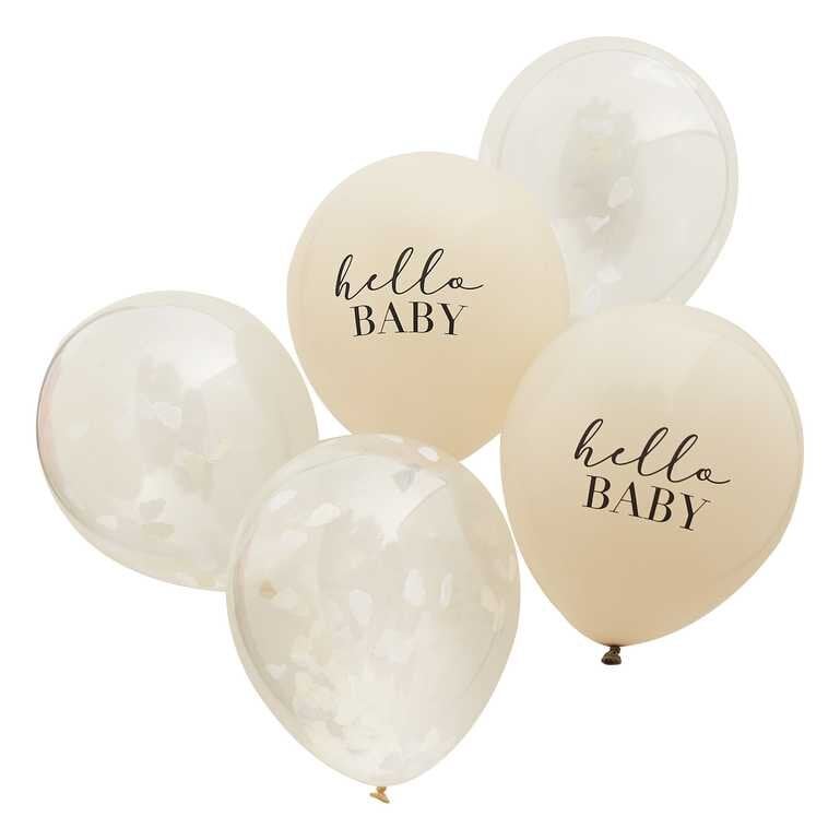 Hello Baby - Luftballons im 5er-Pack