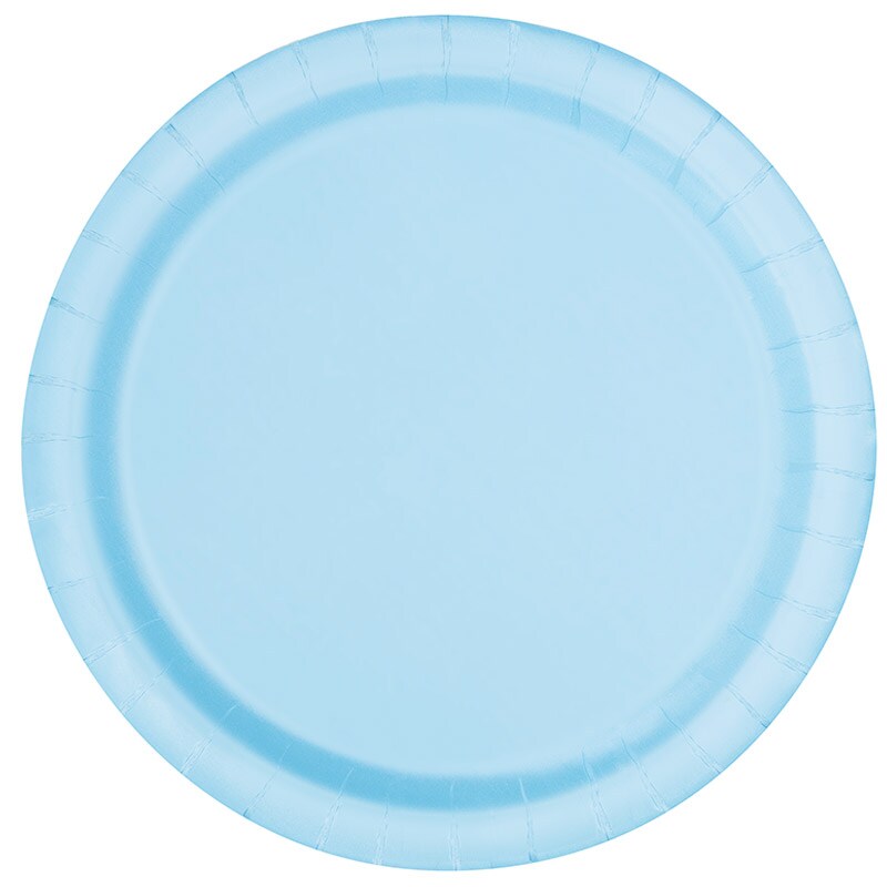 Pappteller 22 cm Hellblau 8er-Pack