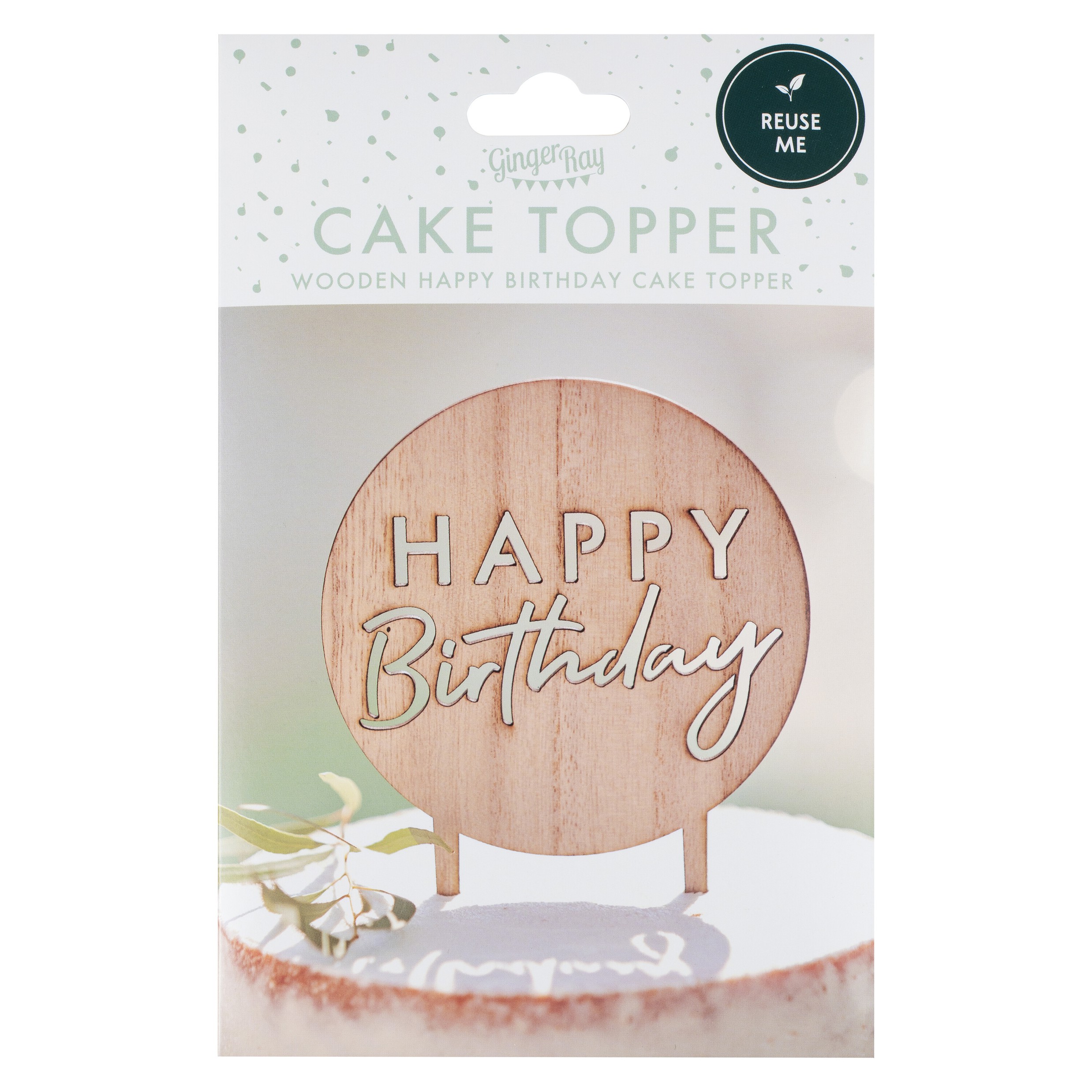 Cake Topper - Alles Gute zum Geburtstag aus Holz