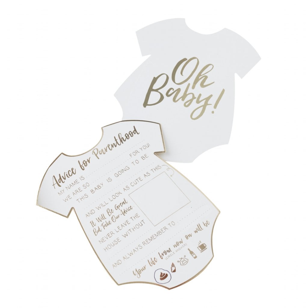 Oh Baby - Babyparty-Karte "Guter Rat“, 10er Pack