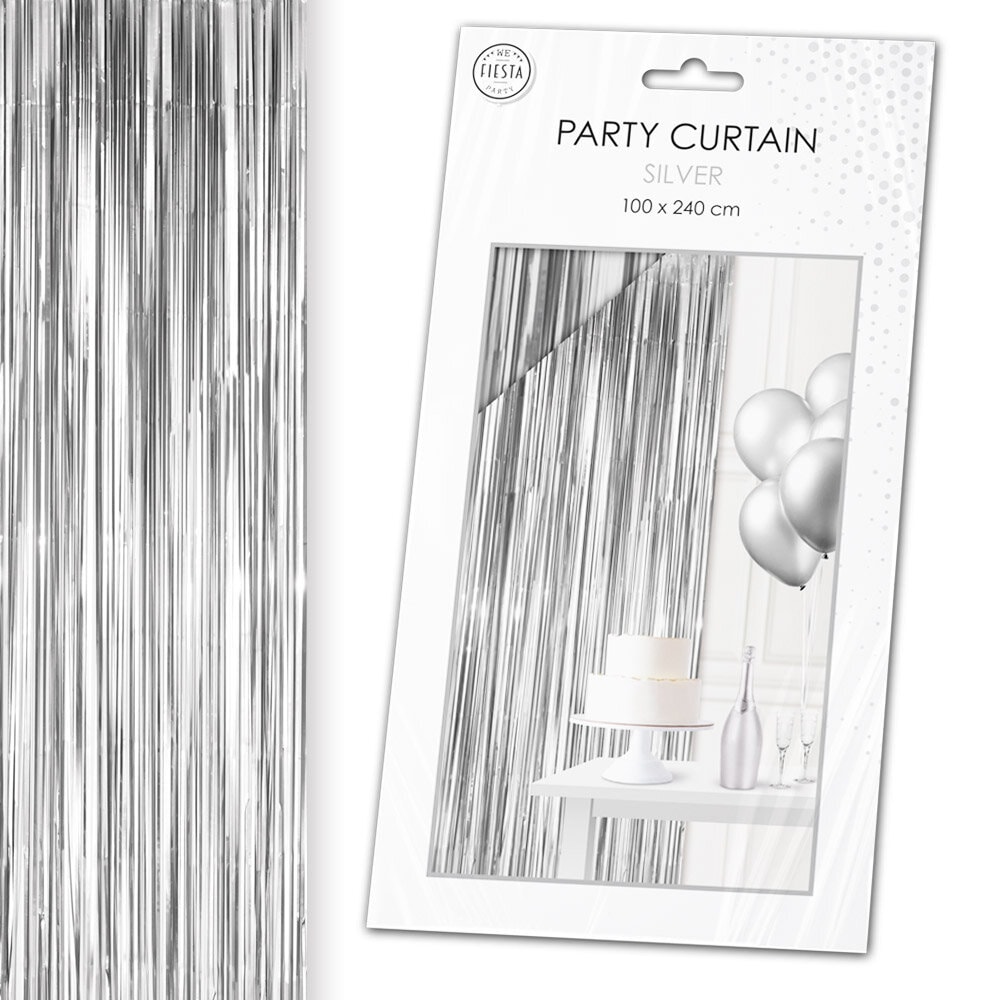 Backdrop Vorhang Silber 100 x 240 cm
