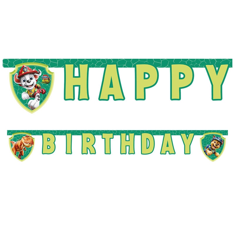 Paw Patrol Dino Movie Girlande Happy Birthday