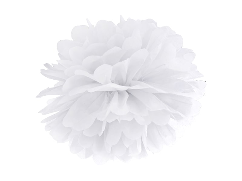 Pompon Weiß 25 cm