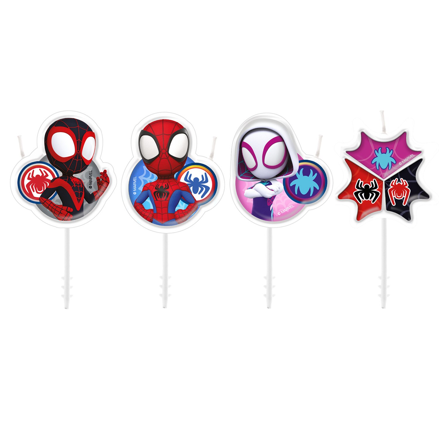 Spidey - Tortenkerzen Picks 4er-Pack