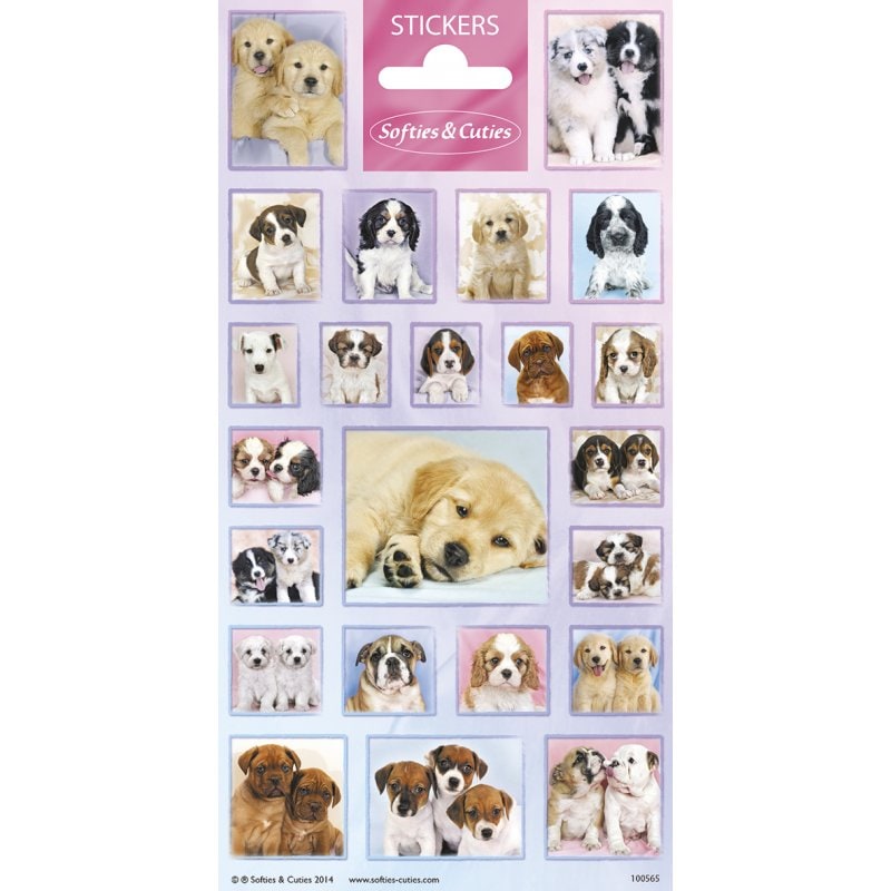 Sticker mit süßen Hundewelpen