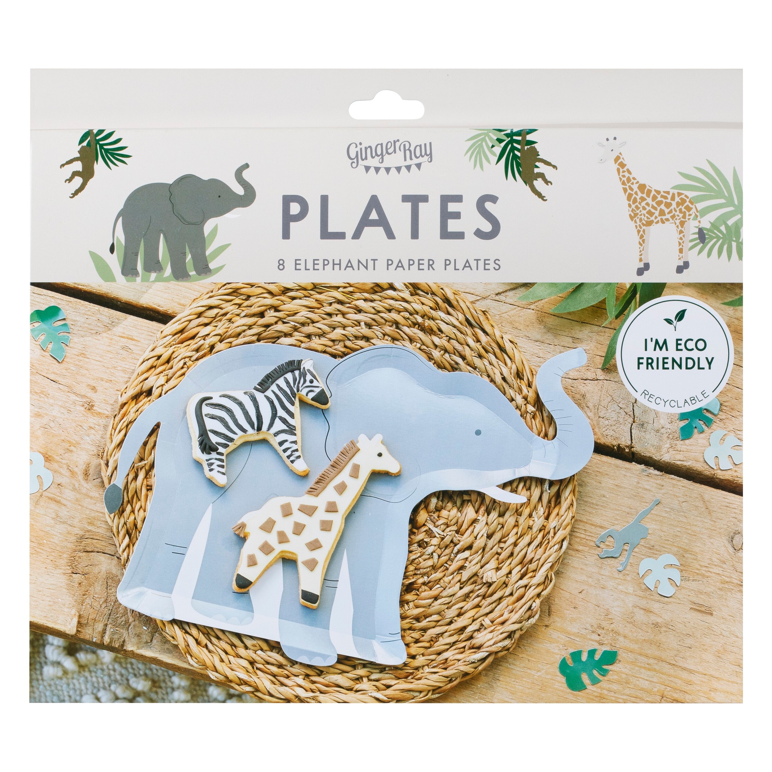 Let's Go Wild Teller - Elefant 8er-Pack