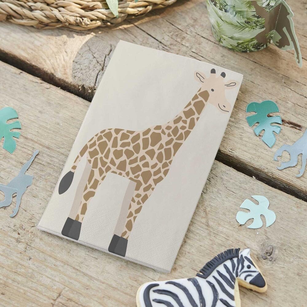 Let´s Go Wild - Servietten Giraffe 16er-Pack