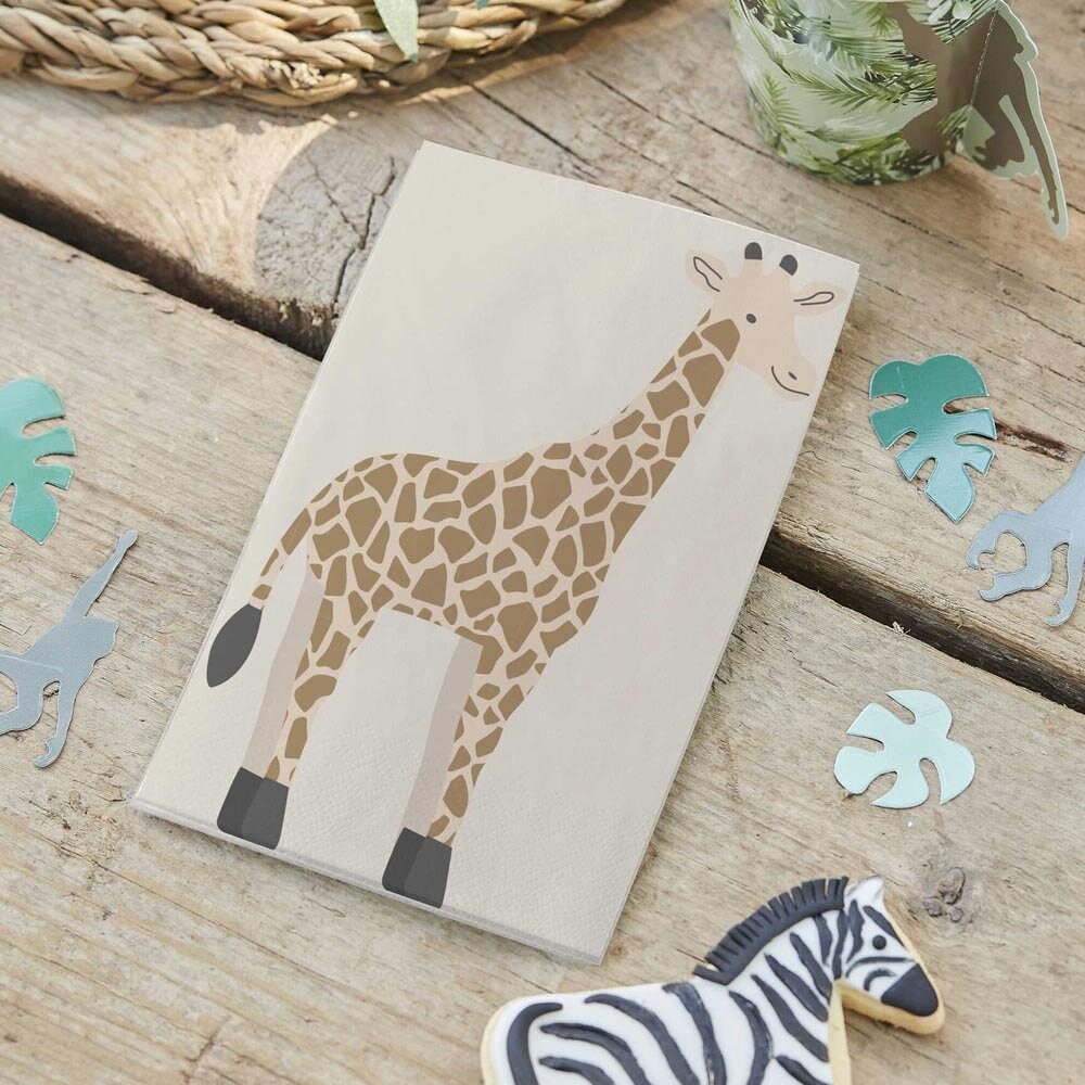 Let´s Go Wild - Servietten Giraffe 16er Pack