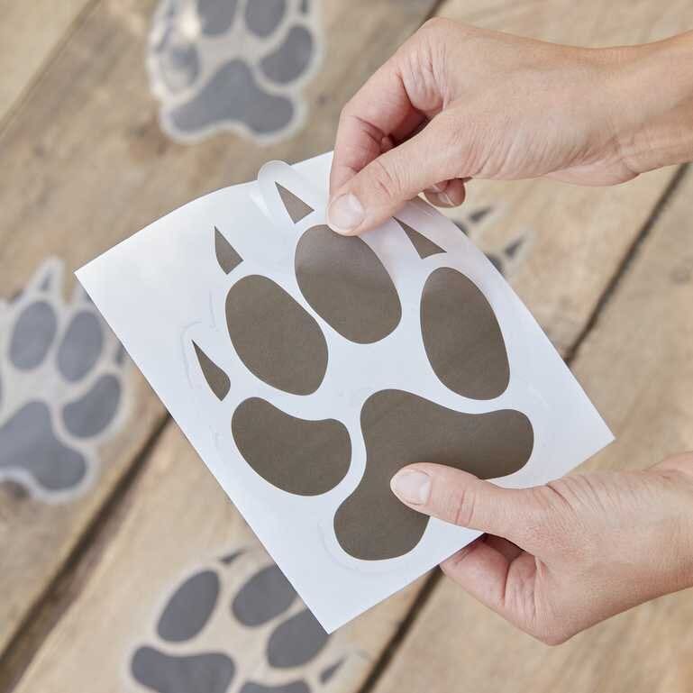 Let's Go Wild - Sticker Fußabdrücke Tiere 6er-Pack